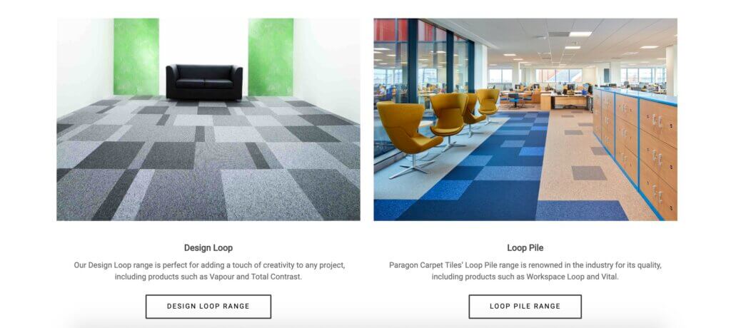 A new look Paragon Carpet Tiles website